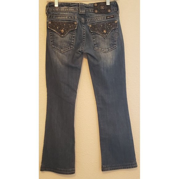 Miss Me Jeans Vintage ~  Distressed ~ Boot Cut ~ Size 26 - Picture 4 of 12